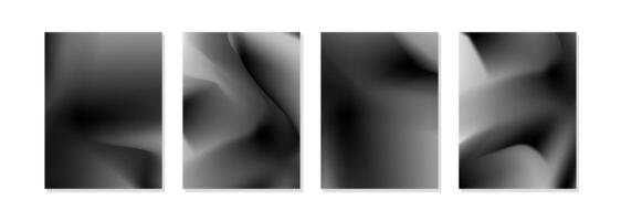 Abstract monochromatic gradient design featuring soft curves and smooth transitions of black, white, and gray tones. Modern minimalist artwork ideal for technology, branding, and digital creative. vector