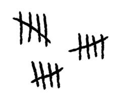 Doodle sketch style of Hand drawn Count bar cartoon. count stick doodle. vector