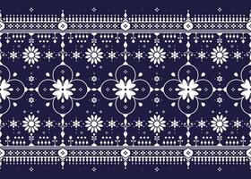 Floral, ethnic fabric seamless pattern, blue and white style, design for cloth, carpet vector