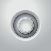 Button sign circle minimalist for decoration vector