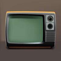 Retro vintage television illustration vector