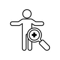 Icon a body check, isolated against a clean background. vector