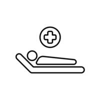 Icon a patient, isolated against a clean background. vector
