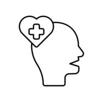 Icon a mental health, isolated against a clean background. vector