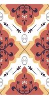 A seamless vintage haunted mansion wallpaper pattern with antique filigree, subtle ghostly faces, and faded textures in deep plum and silver vector