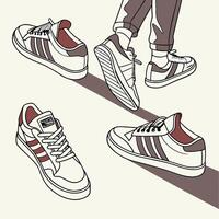 Collection set of isometric shoe In different perspectives vector