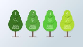 Infographic Tree Diagram Business Process Visualization vector
