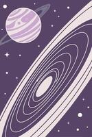 Abstract cosmic swirl background in style, dreamy galaxy colors-purple, navy, and starlight white, circular motion and layered gradients vector