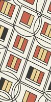 Bauhaus grid design in red, yellow, and black, geometric and clean vector