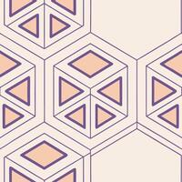 Geometric cubes background, isometric layout in lavender and soft orange, abstract tech-inspired structure vector