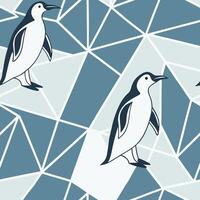 Iceberg abstraction in , sharp white triangles and cold blue water vector