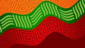 Juneteenth freedom day background with african pattern style banner illustration vector