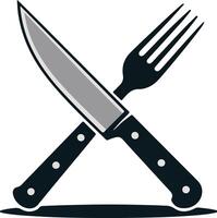 Knife and fork icon vector