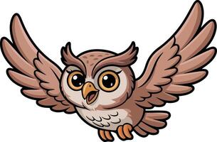 An owl with big eyes and a big beak vector