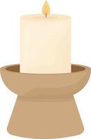 White Round Candle vector