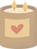 Heart Design Candle vector