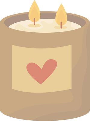 Heart Design Candle