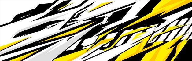 Abstract yellow wrapping Racing car design on black background vector