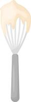 Whisk with Heavy Cream vector