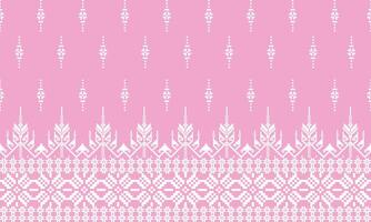 A repeating pixel-based design featuring geometric Thai elements ,design for fabric or various pattern printing works. vector