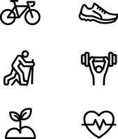 Various Forms of Healthy Lifestyle Activities vector