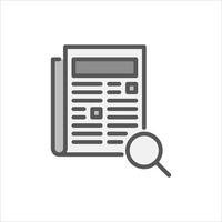 fact check filled outline icon. investigation color line illustration. vector