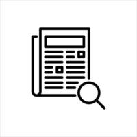 fact check outline icon. investigation black line illustration. vector