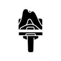 Artificial Knee Joint Orthopedic black glyph icon for digital and print projects. vector