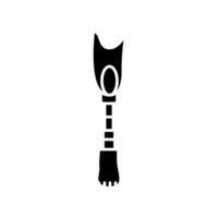 plastic prosthesis black glyph icon for digital and print projects. vector
