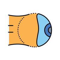 Eye prosthesis color flat icon for digital and print projects. vector