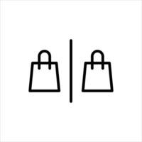 compare product outline icon. product option black line illustration. vector