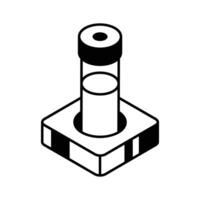 An amazing isometric style icon showing test tube... vector