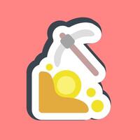 Sticker mining. Crypto currency elements. vector