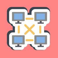 Sticker peer to peer. Crypto currency elements. vector