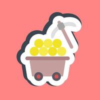 Sticker proof of work. Crypto currency elements. vector
