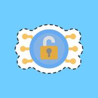 Cutting line sticker decryption. Crypto currency elements. vector