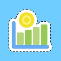 Cutting line sticker hash rate. Crypto currency elements. vector