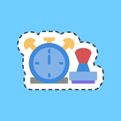 Cutting line sticker time stamp. Crypto currency elements.