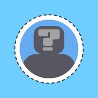 Cutting line sticker anonymity. Crypto currency elements. vector