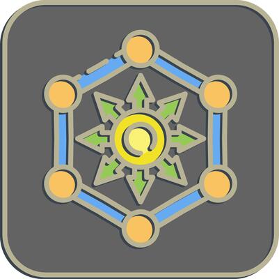 Icon defi. Crypto currency elements. Icon in embossed style.