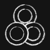 Icon token. Crypto currency elements. Icon in chalk style. vector