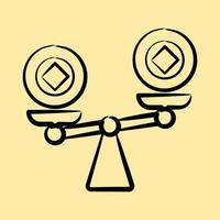 Icon liquidity. Crypto currency elements. Icon in hand drawn style. vector