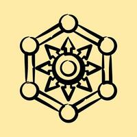 Icon defi. Crypto currency elements. Icon in hand drawn style. vector