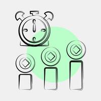 Icon block time. Crypto currency elements. Icon in color spot style. vector