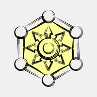 Icon defi. Crypto currency elements. Icon in color spot style. vector