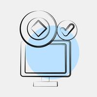 Icon crypto accepted. Crypto currency elements. Icon in color spot style. vector
