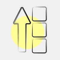 Icon block height. Crypto currency elements. Icon in color spot style. vector