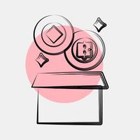 Icon block reward. Crypto currency elements. Icon in color spot style. vector