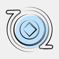 Icon crypto exchange. Crypto currency elements. Icon in color spot style. vector