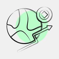 Icon economic freedom. Crypto currency elements. Icon in color spot style. vector
